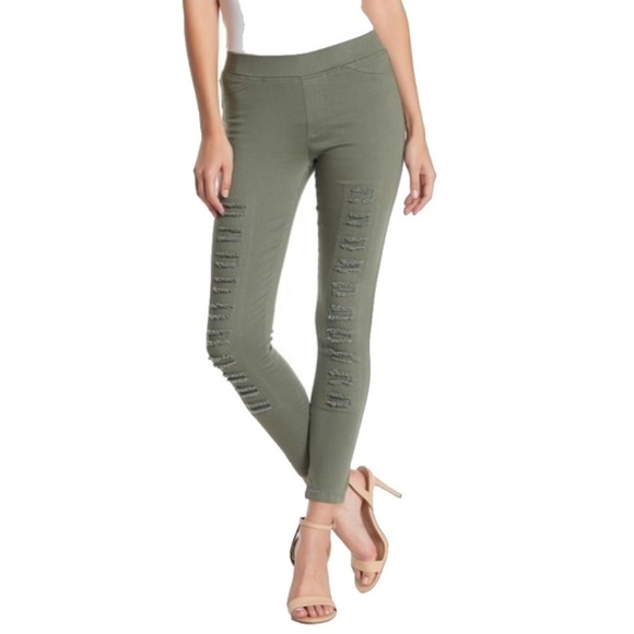 Destroyed Green Jeggings - Picture 5 of 7